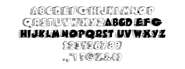 Caveman - Chunky & 3d Free Font